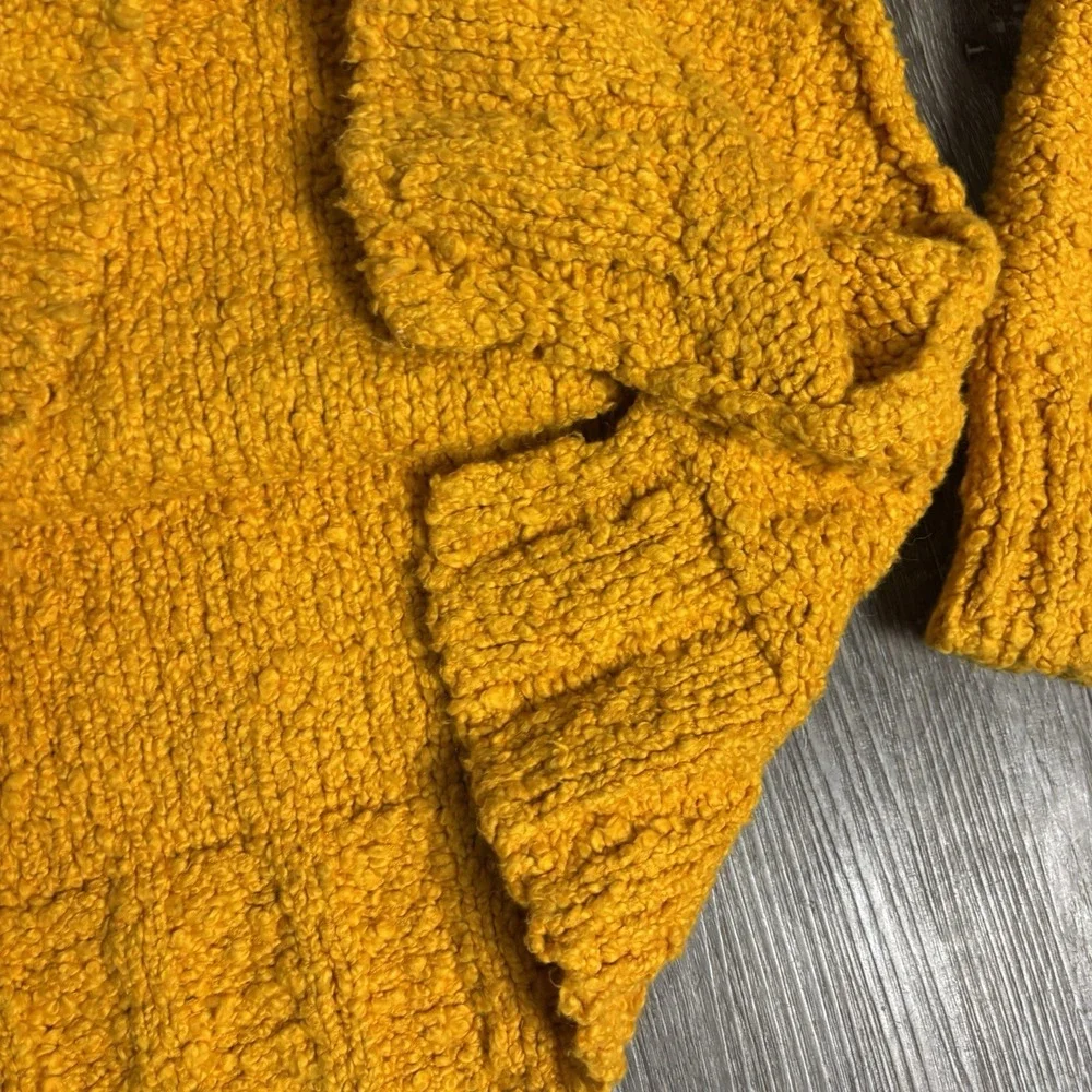 MOTH‎ Anthropologie Juliette Women's S Marigold Chunky Knit Turtleneck Sweater